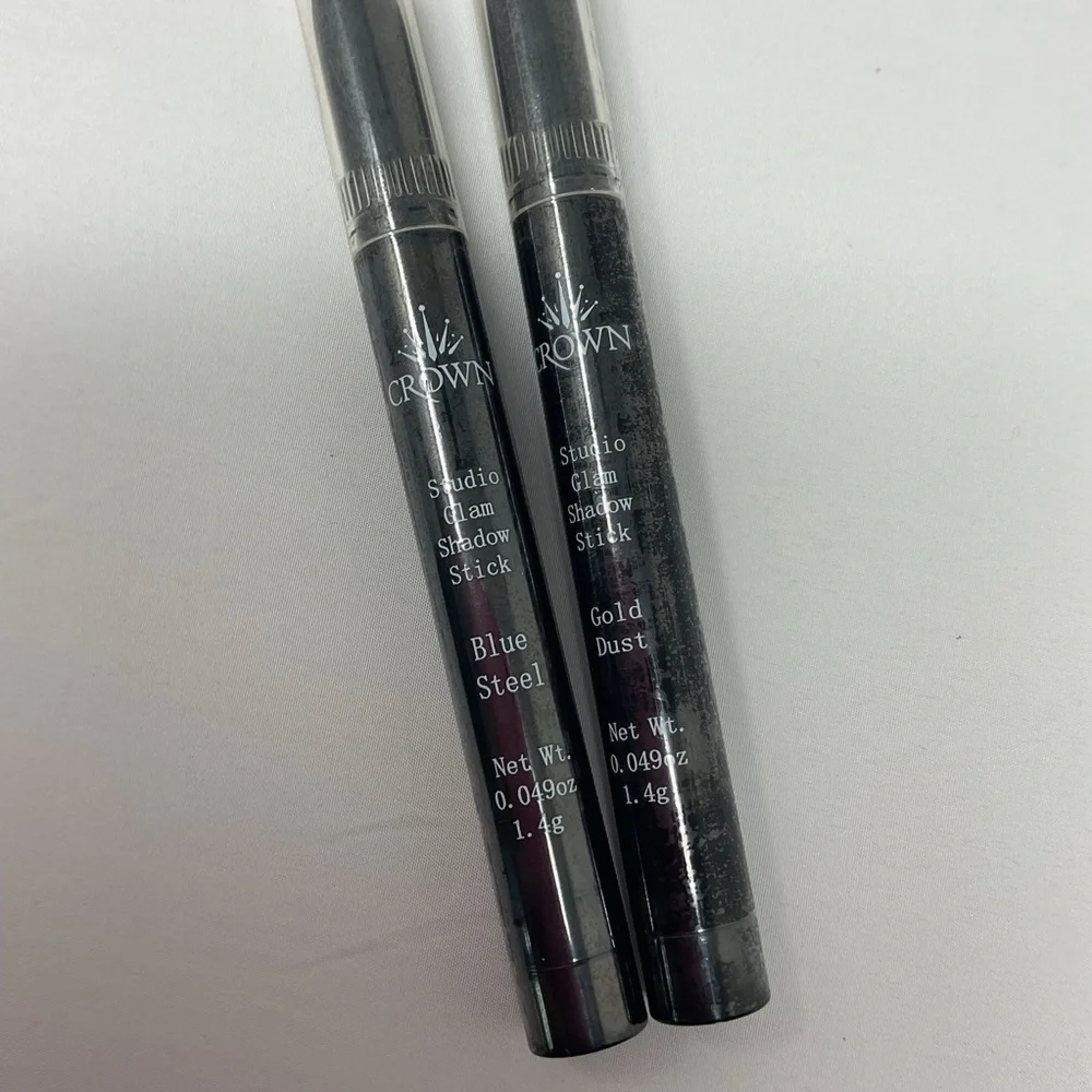 Crown Studio Glam Shadow Stick Duo - Blue Steel and Gold Dust
